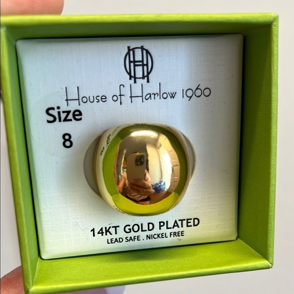 House of Harlow 1960 Gold Plated Statement Ring | Size 8 ✨ - Picture 7 of 7